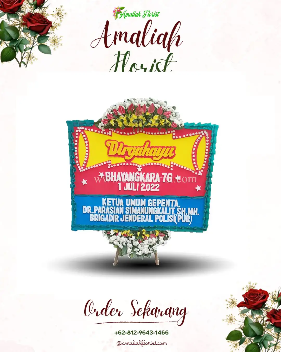 Papan Bunga HUT Ulang Tahun Pariaman